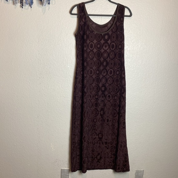 Vintage Lapis brown sheer circle print top - Picture 8 of 8